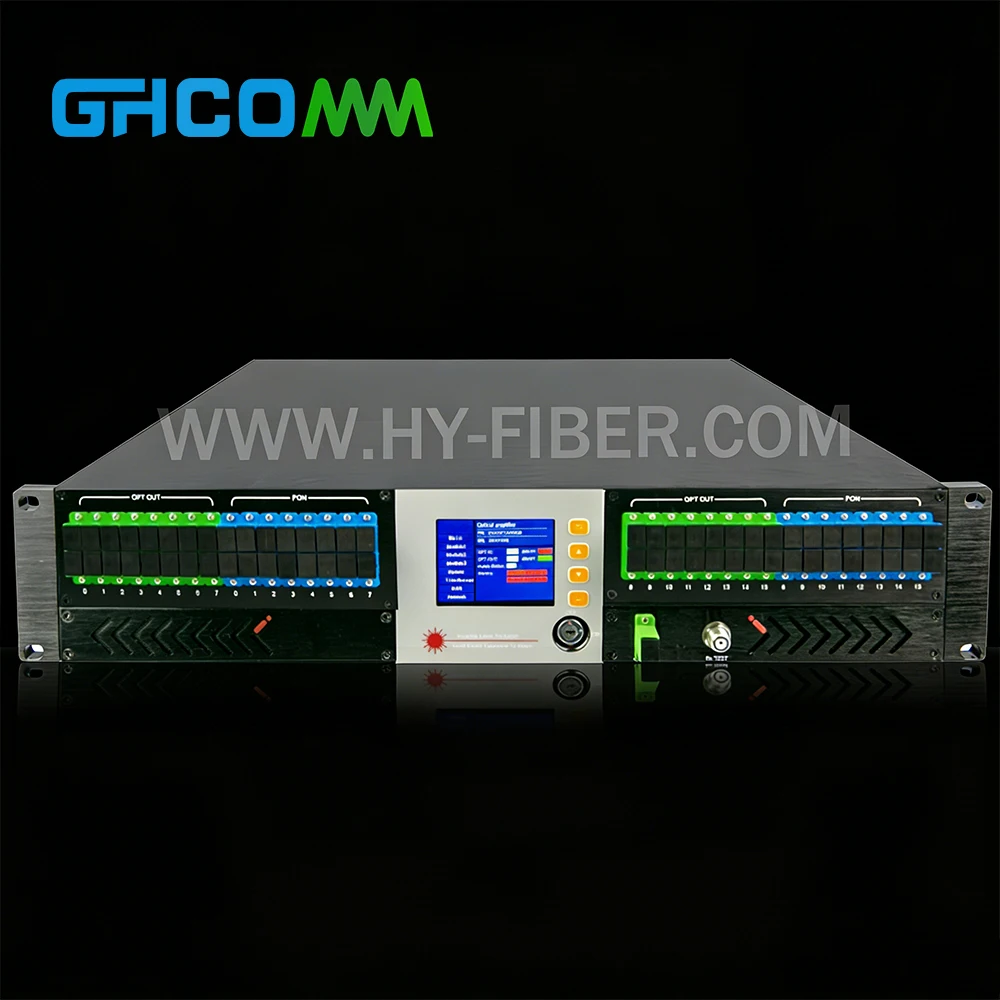 32 Port  WDM EDFA 20dBm CATV 1550nm Optical Amplifier Dual Power Supply