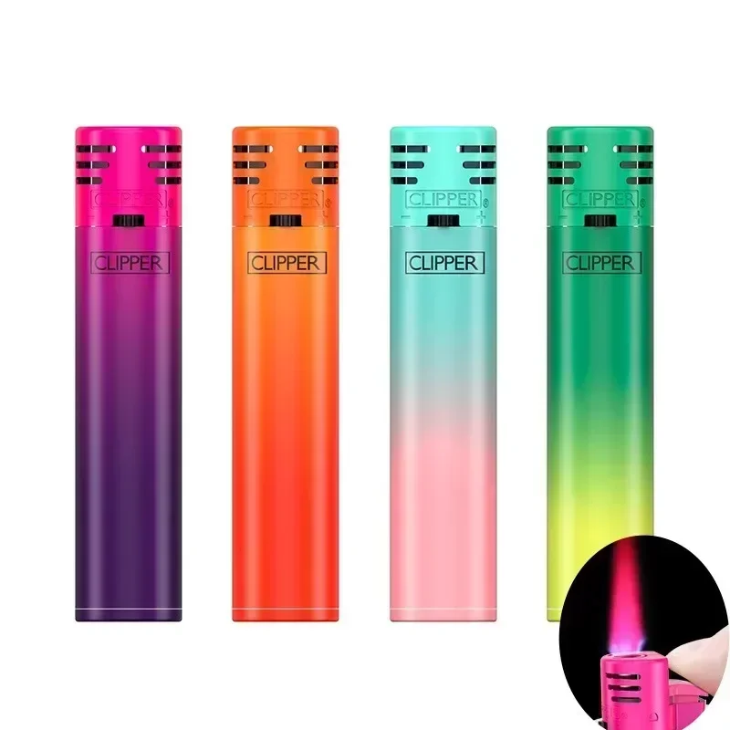 2025 New Clipper Lighter Windproof Flame Nylon ,Jet Lighter Butane Gas, Torch Lighter Smoking Gift for Men ,Colors Random