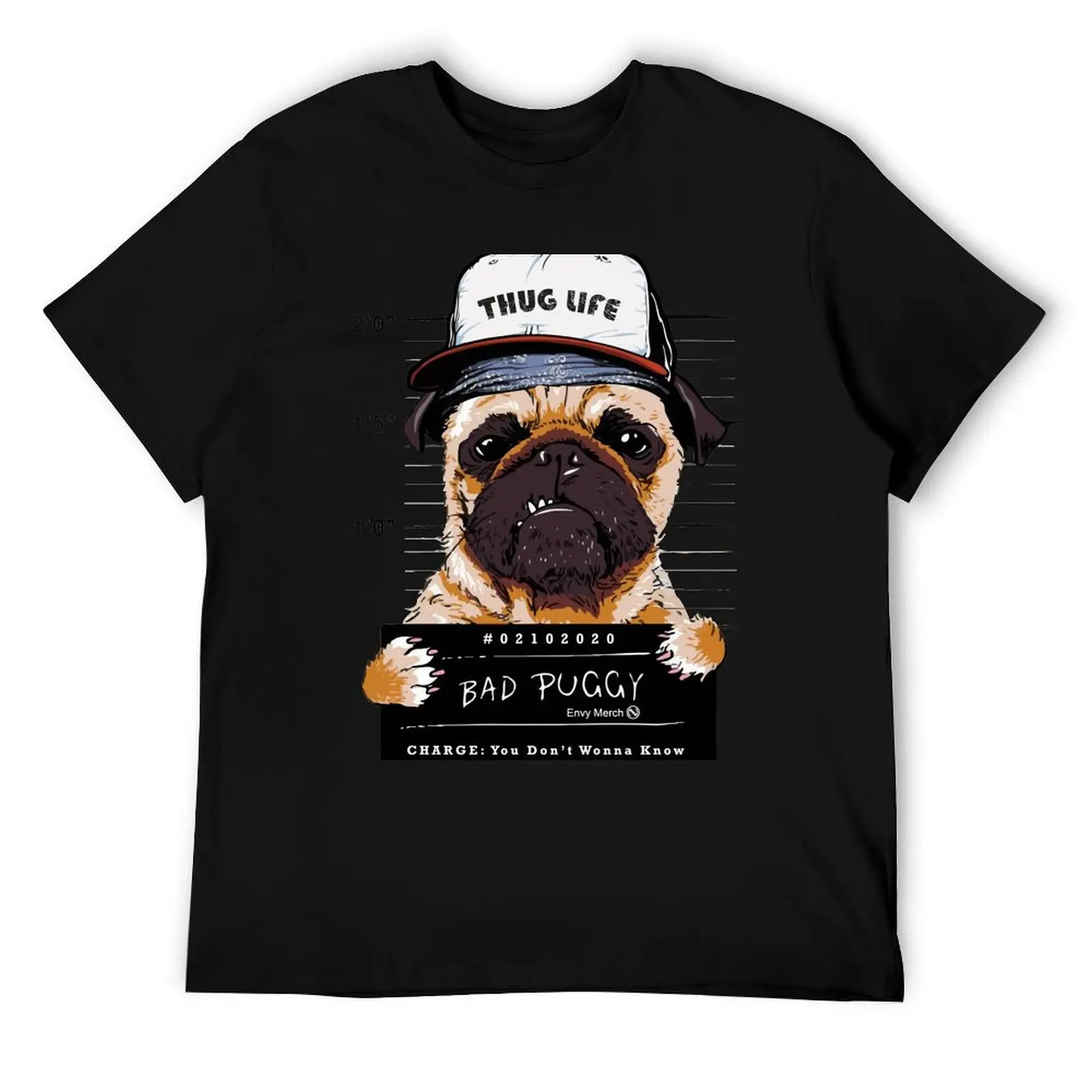 

Bad Puggy - Pug Life T-Shirt t shirts with prints t shirt man casual T-Shirt