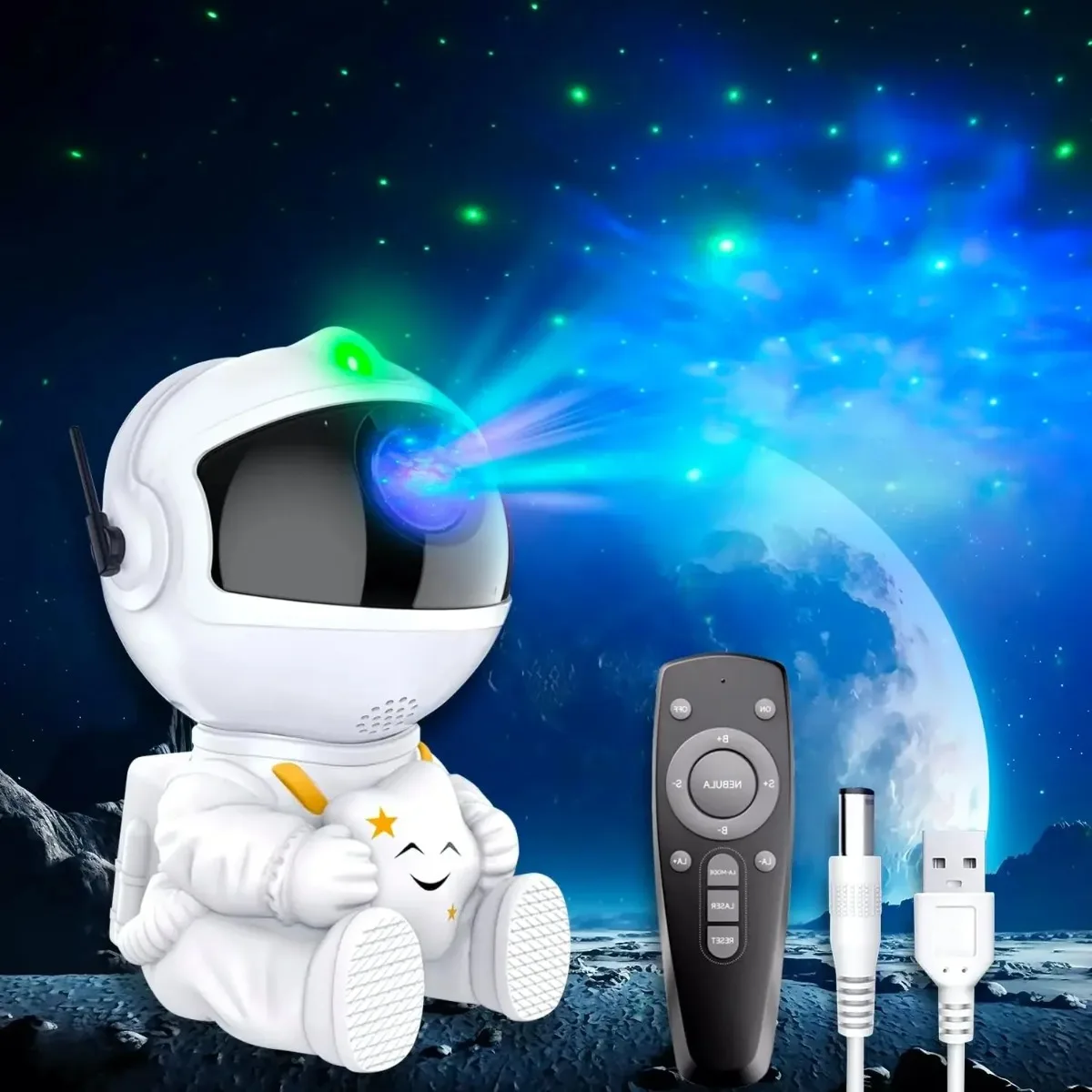 Galaxy Star Projector Nachtverlichting, Sterrenhemel, Astronaut Sfeer LED Lamp Decoratief Slaapkamer Plafond voor Kinderen Kinderen Geschenken