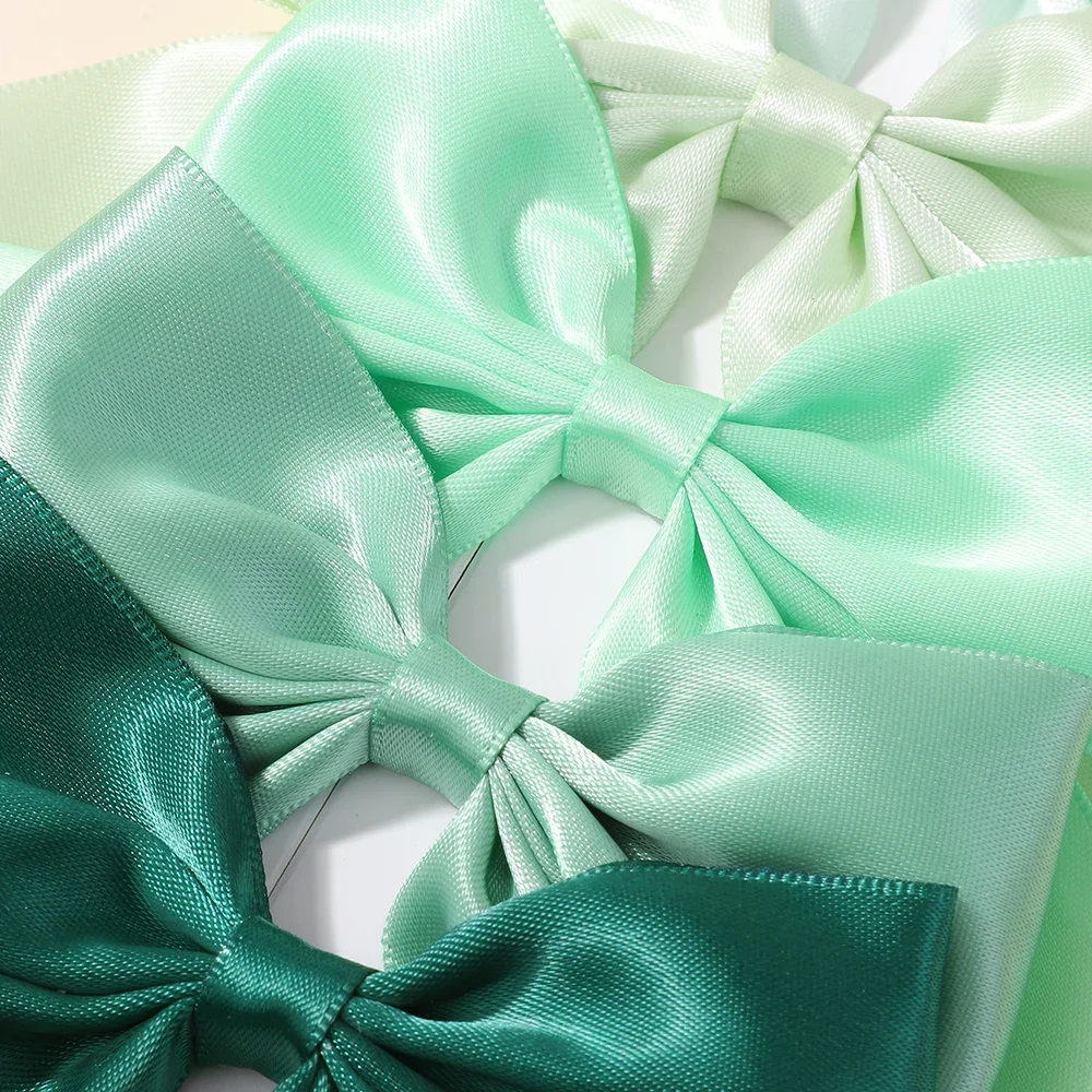2/3/5Pcs Lovely Solid Color Ribbon Bows Hair Clip for Kids Girls Hairpins Barrettes Handmade Headwear Baby Hair Accessories