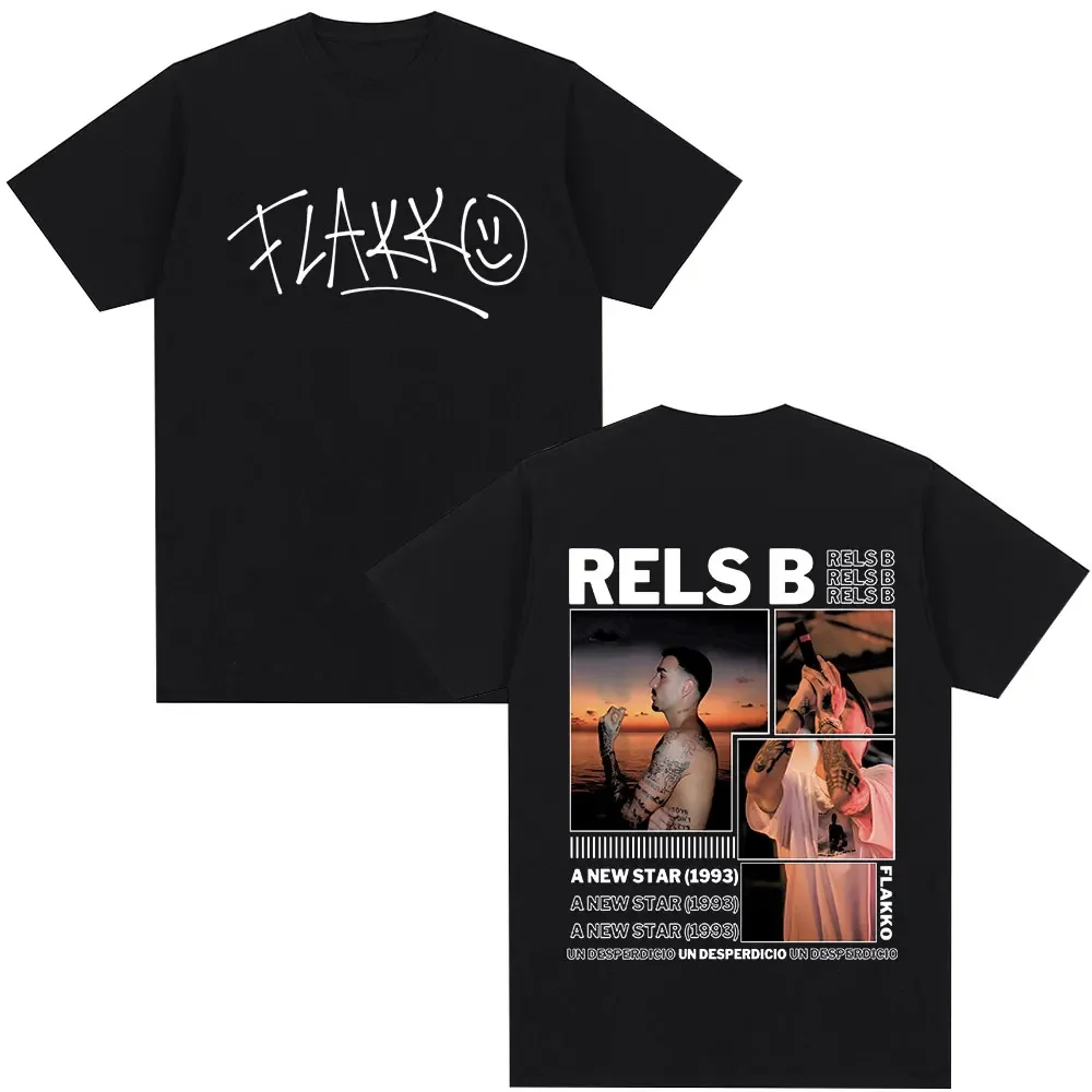 Camiseta de rapero Rels B A New Star Album Merch, ropa para hombres y mujeres, camisetas de moda de Hip Hop, camisetas de alta calidad, ropa de calle
