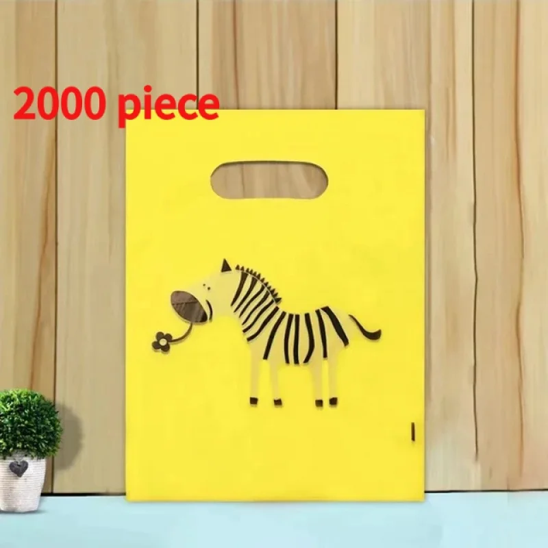 

20 00piece.Custom.Customized PE Die Cut Shopping Bag 9 x 12 Plastic tote Handle Hand Custom Logo Clothes/Pack