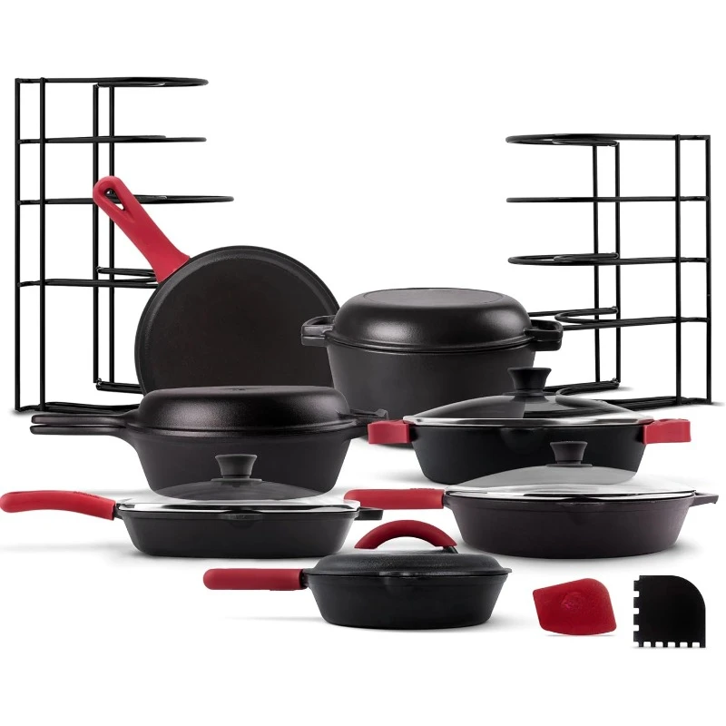 Cast Iron 23-Pc Cookware Set 8