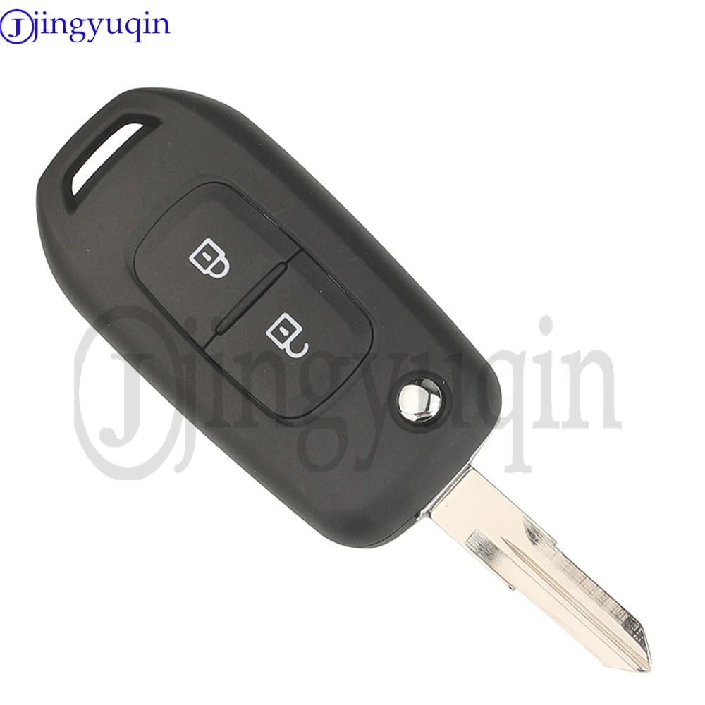 Jingyuqin For Renault Symbol Duster VIVARO Trafic Clio 4 Twingo Dacia Logan Sandero Dokker Upgrade Modified Car Key Fob Shell