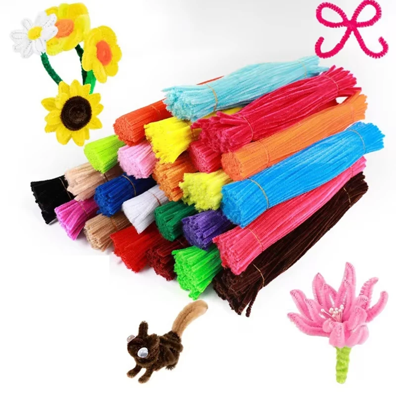 Colorful Pipeline Cleaner Toy Handmade DIY Twist Stick Educational Twist Stick Color Hair Root Tops