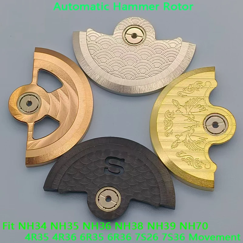 Mod NH35 NH36 Automatic Hammer Rotor Fits NH35 NH36 NH38 4R 6R 7S26 Movement Pendulum Weight Watch Mechanical Repair Parts Refit