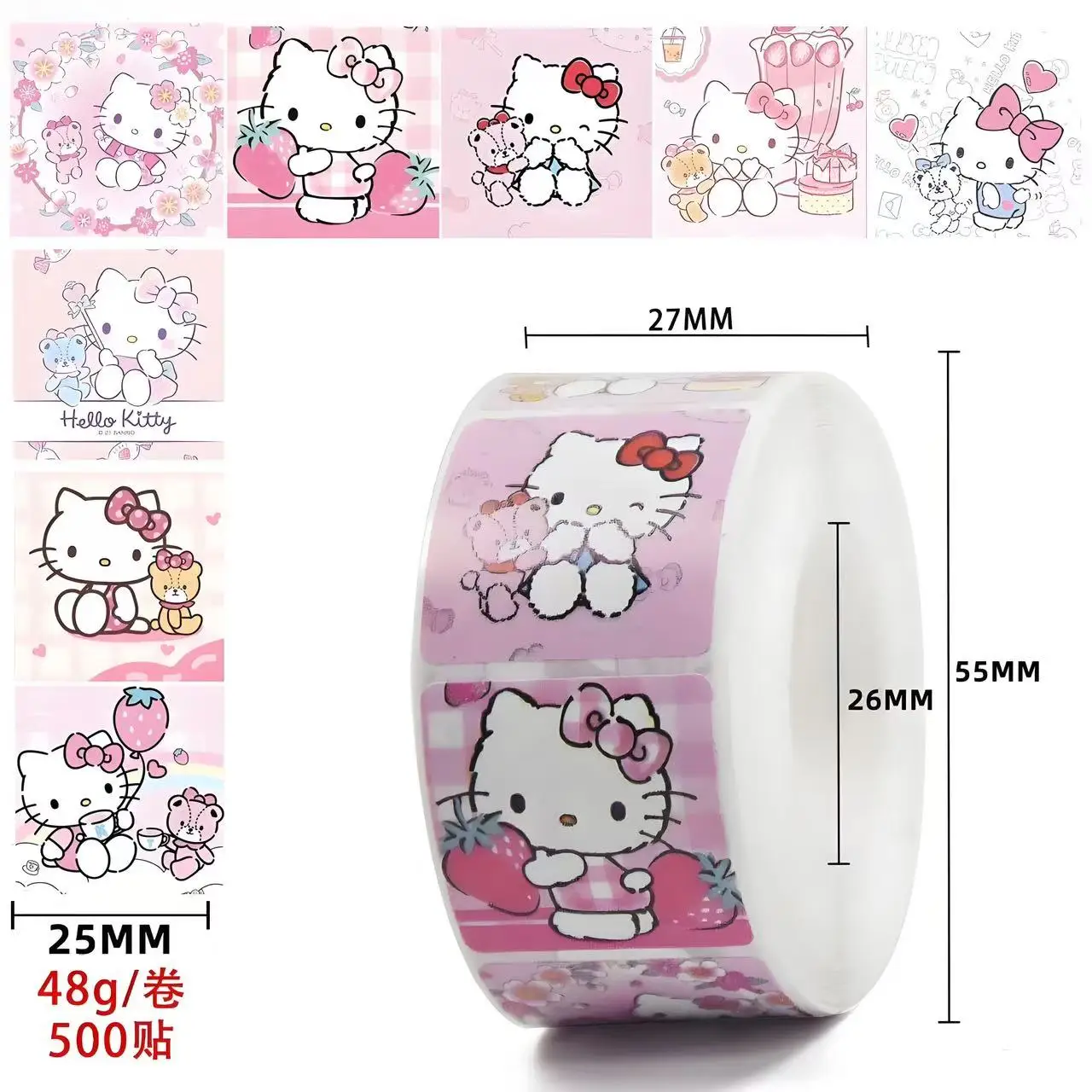 500 قطعة/لفة ملصقات سانريو هالو كيتي، شارات جرافيتي كرتونية عصرية كاواي، مقاومة للماء لزجاجة المياه هدية مجلة الكمبيوتر المحمول #5