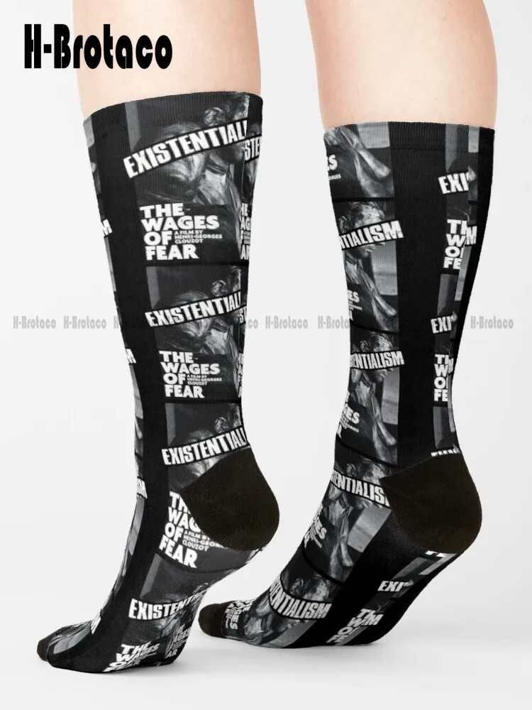 

Existentialism Socks White Socks Comfortable Best Girls Sports Custom Gift Retro Gd Hip Hop Street Skateboard Socks Casual Art