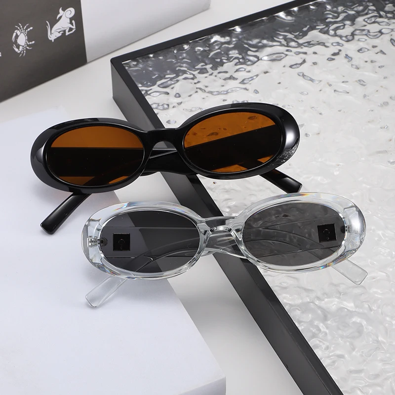 Retro Fashion Oval Sunglasses Women Men Simple Classic Luxury Sun Glasses Outdoor Driving Fishing Male Female Glasses UV400
