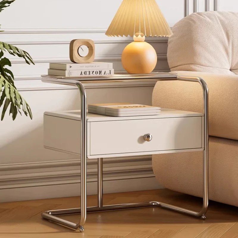 Suspension Nightstand with Storage Minimalist Bedside Table Bedroom Small Side Cabinet Modern Luxury End Table for Living Room