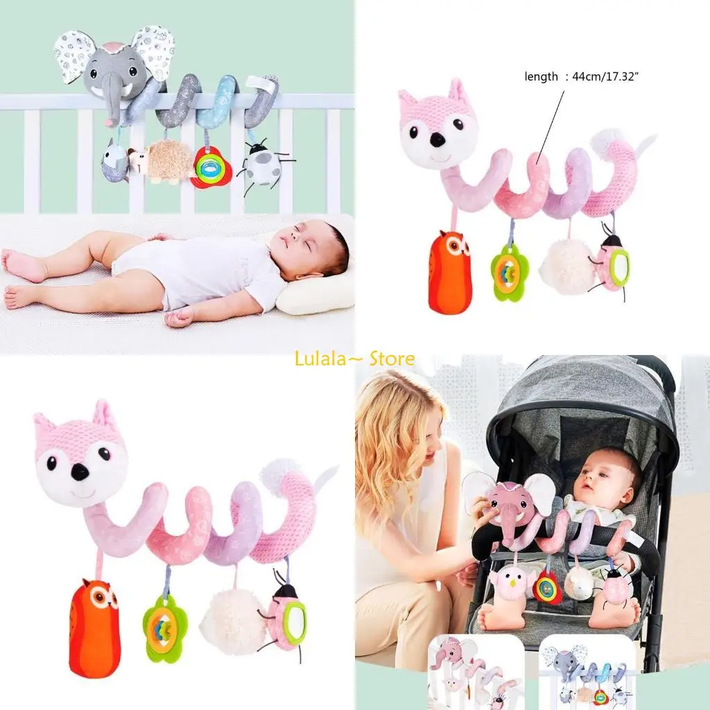 Y4QA Car for Seat Toy for w/ Music Rattle Teether BPA for Baby Sensory Deve