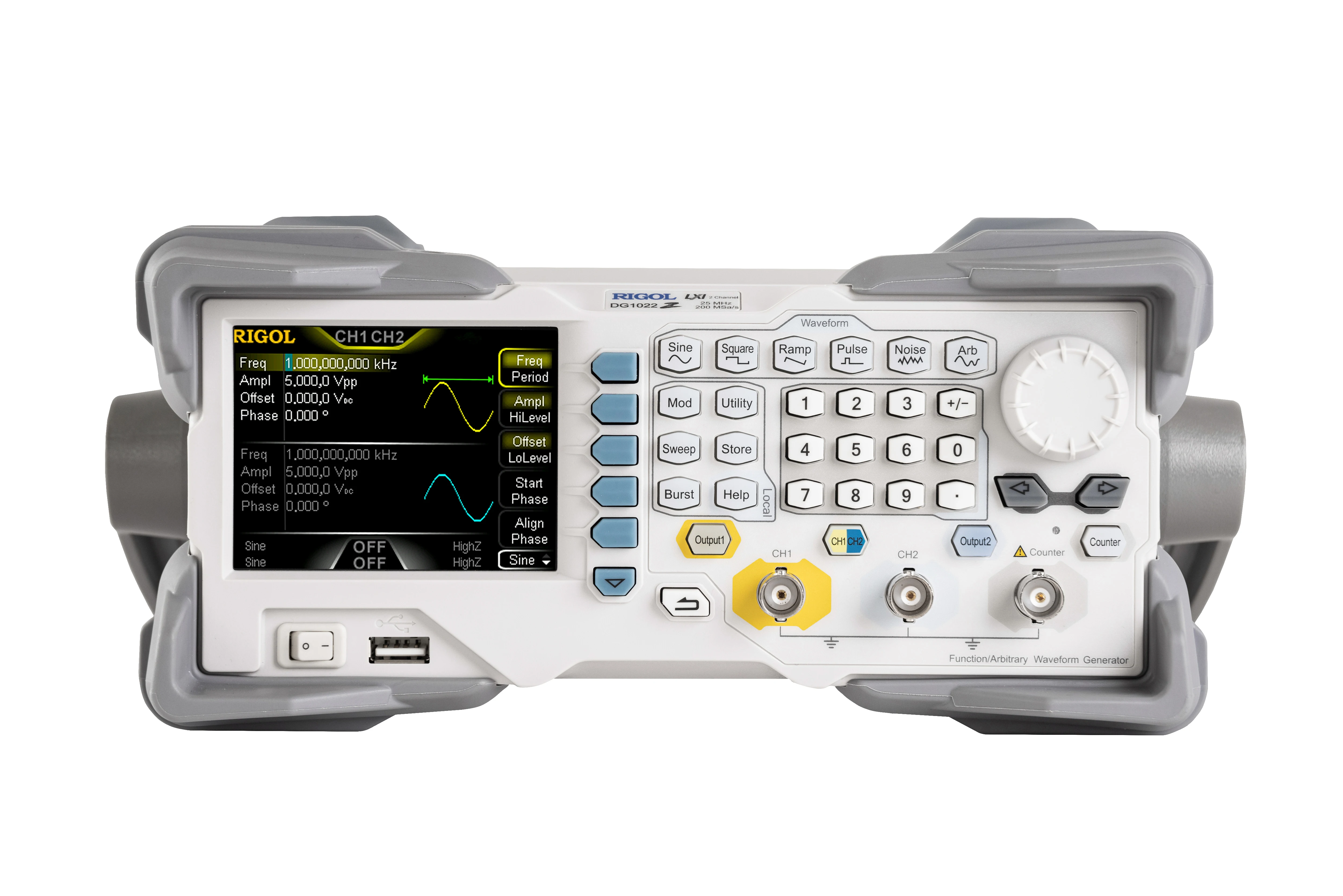 RIGOL DG1000Z Function/Arbitrary Waveform Generator,25-60MHz Maximum Output Frequency,200Msa/s,14bits,DG1022Z/DG1032Z/DG1062Z