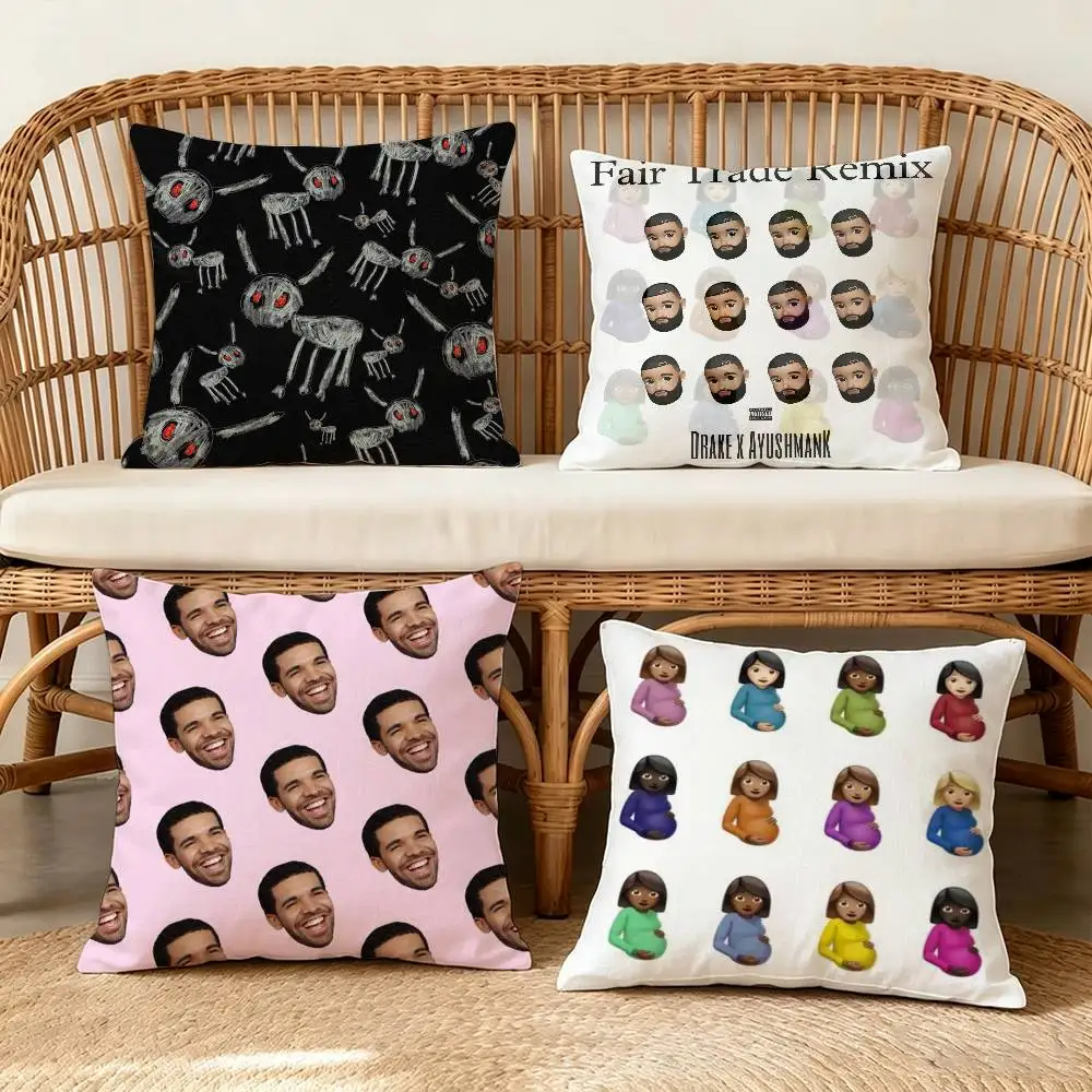 Rapper D-Drake For All the Dogs   Pillowcase toon Gift Cushion Cover Bedroom Home Sofa Chair Seat Decor pillow case