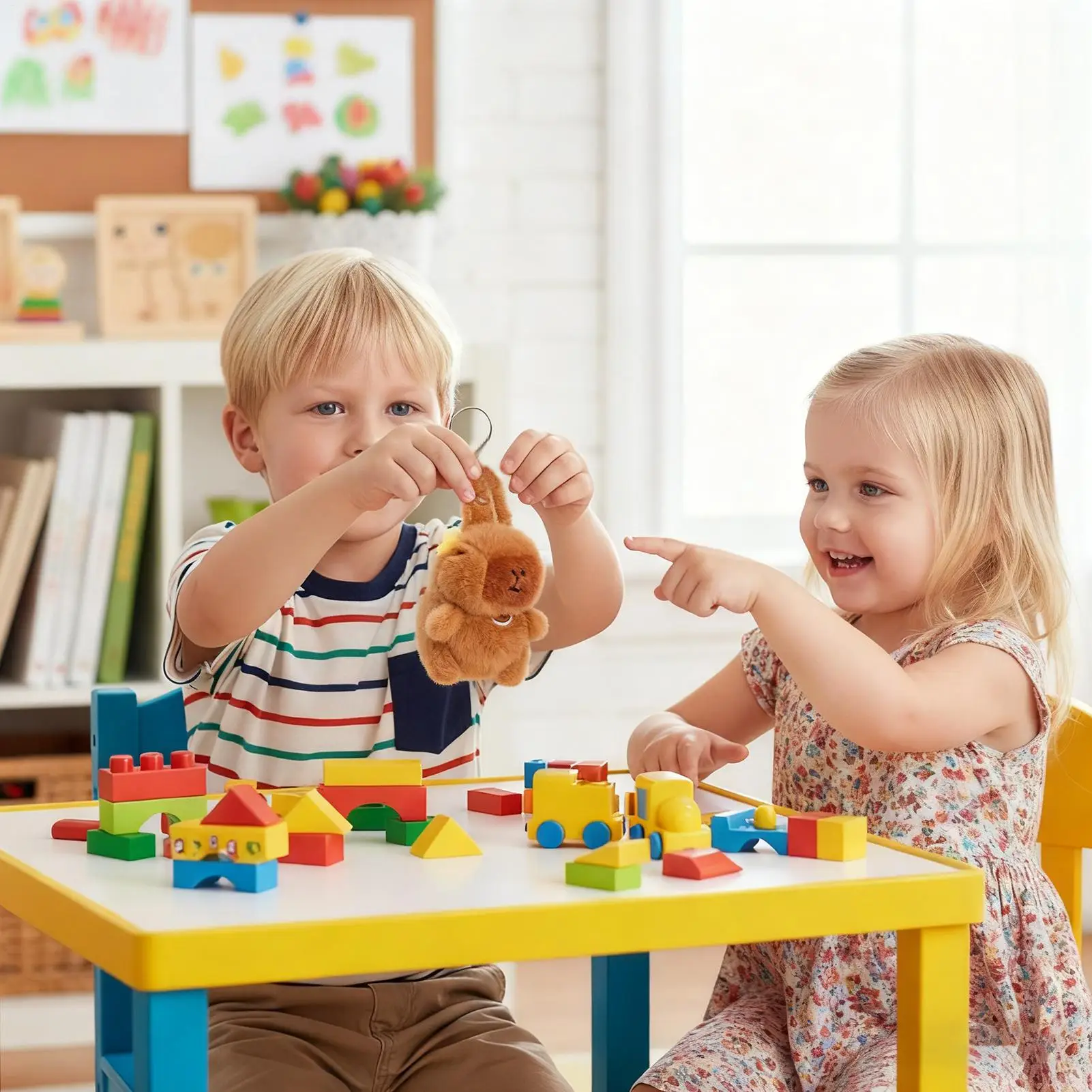 Chaveiro de pelúcia bonito chaveiro com corda de tração mochila de pelúcia chaveiro pingente para adultos meninos meninas mochila bolsa de bagagem
