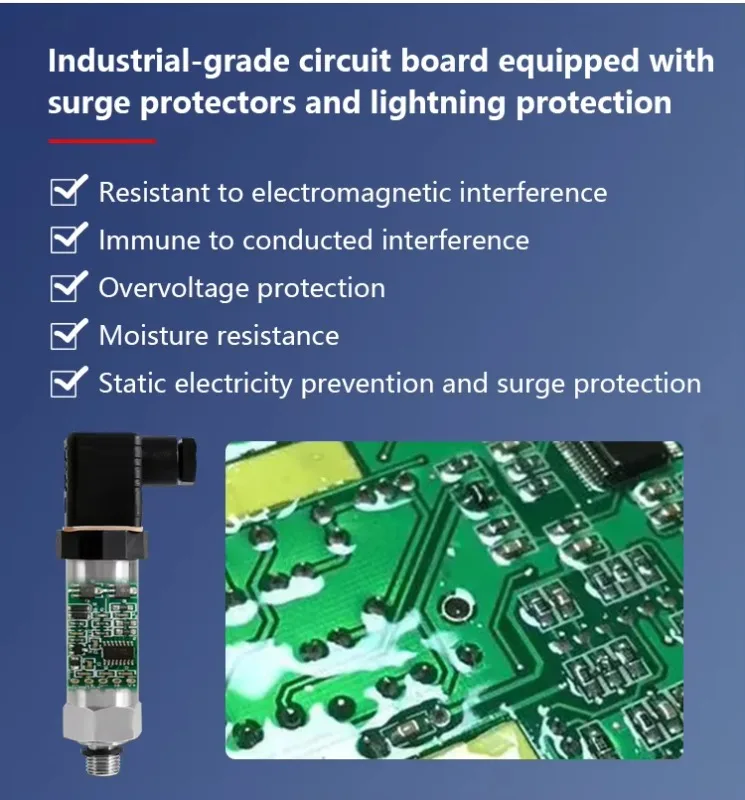 4-20 mAh Digital RS485 Modbus Pressure Sensor G1/2 inch Male 0.25% F.S