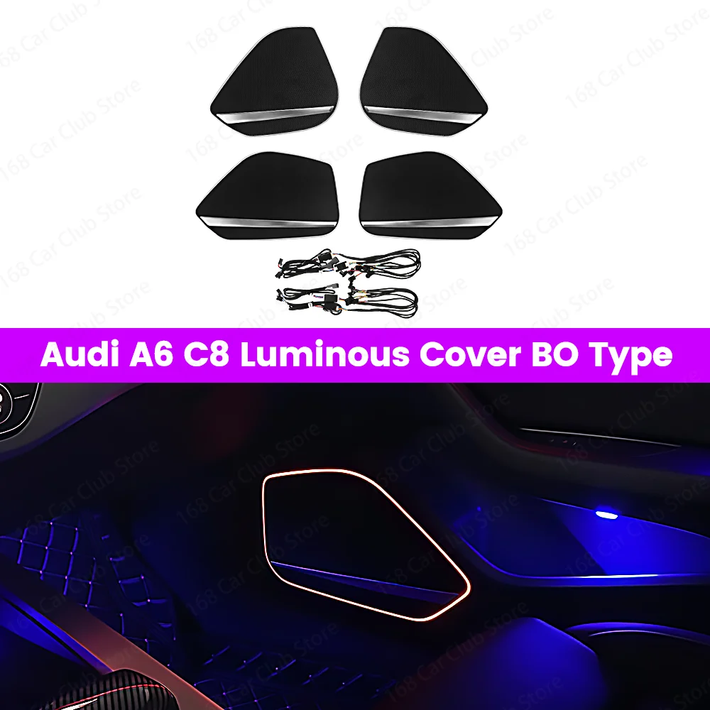 

32 Color Ambient Light Speaker Cover Plate For Audi A4 B9 Car Door Midrange Speaker Cover Trim Plate Original Atmosphere Lamp