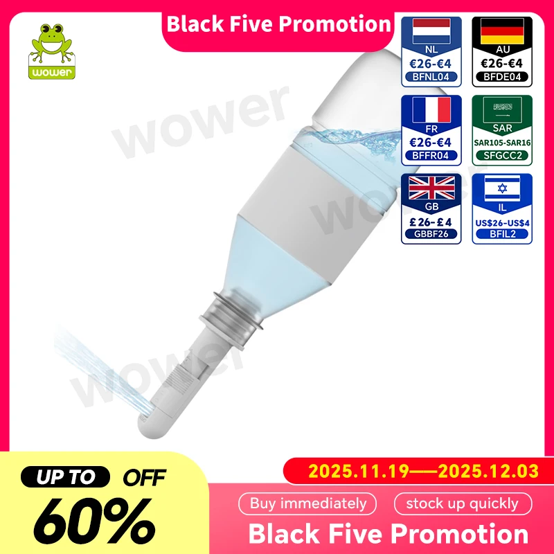 

WOWER Портативное биде 2 шт серый ABS+силикон