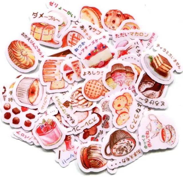 40 pièces mots confiserie boutique 2-3 cm bricolage mignon autocollant Z733