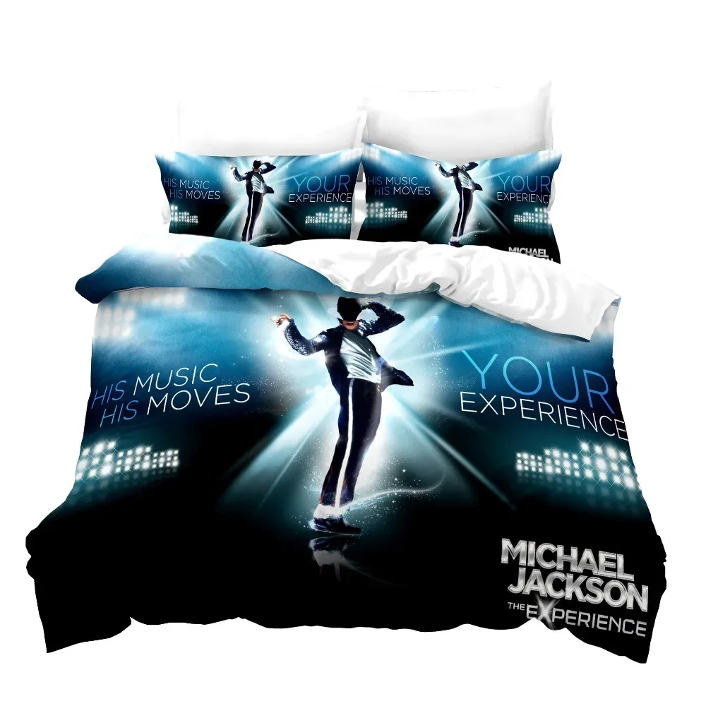 3D-gedrucktes Michael Jackson Bettwäsche-Set, Bettbezüge, Kissenbezüge, Tröster, Bettwäsche-Set, Bettwäsche, Textil, Zuhause, Königin, König, Einzelbett – Detail 10