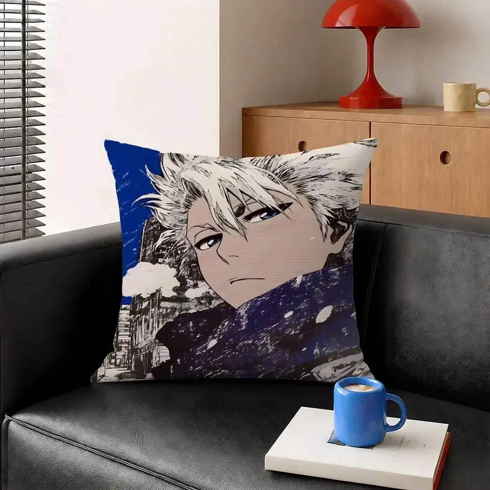 Anime Toshiro Hitsugaya Bleach Gotei 13 Cushion Cover Decorative Pillowcase Soft Short Plush Cozy Durable Sofa HomeDecor Items
