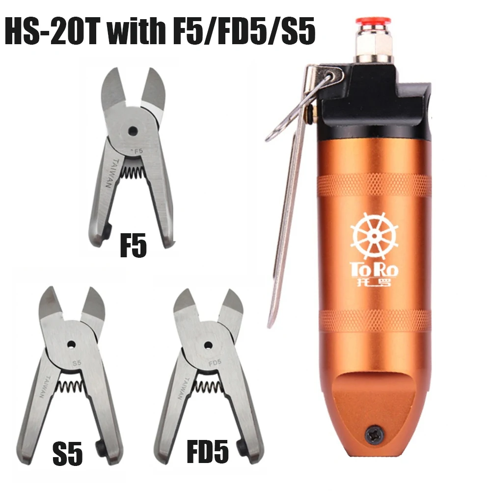 HS-20T with F5 FD5 S5 Pneumatic Scissors Shear Cutting Tools Pliers Cutter for Cutting the Plastic, Iron, Copper & Other Wires