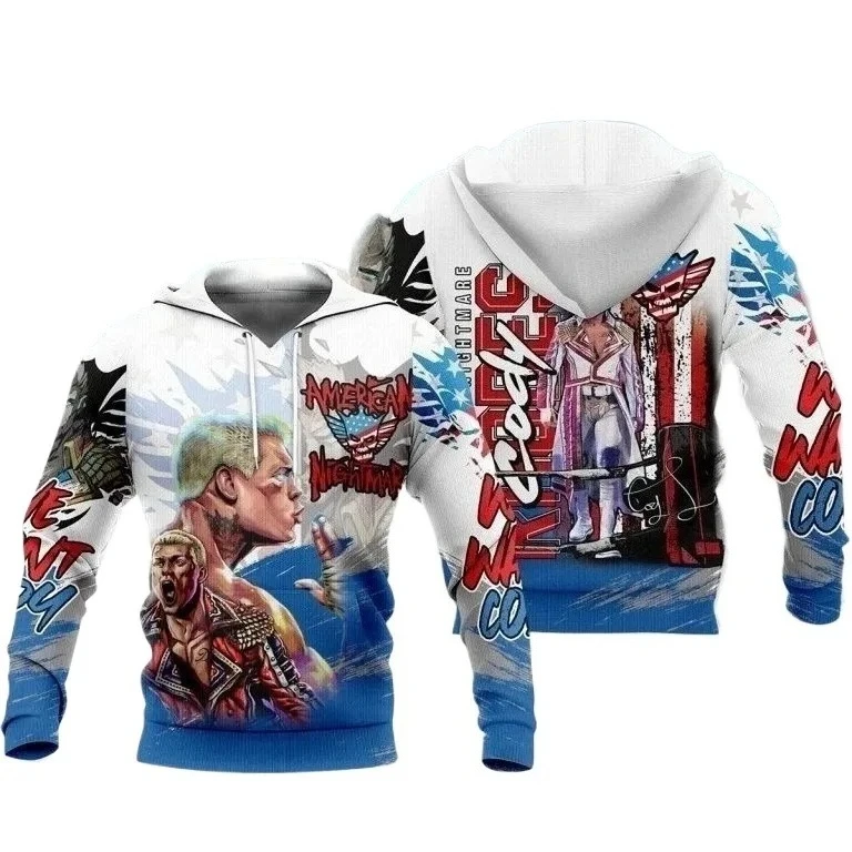 

Cody Rhodes Hoodies Vintage Merch Hoodie Men and Women Hip-hop Sports Pullover kateyes Sweatshirt