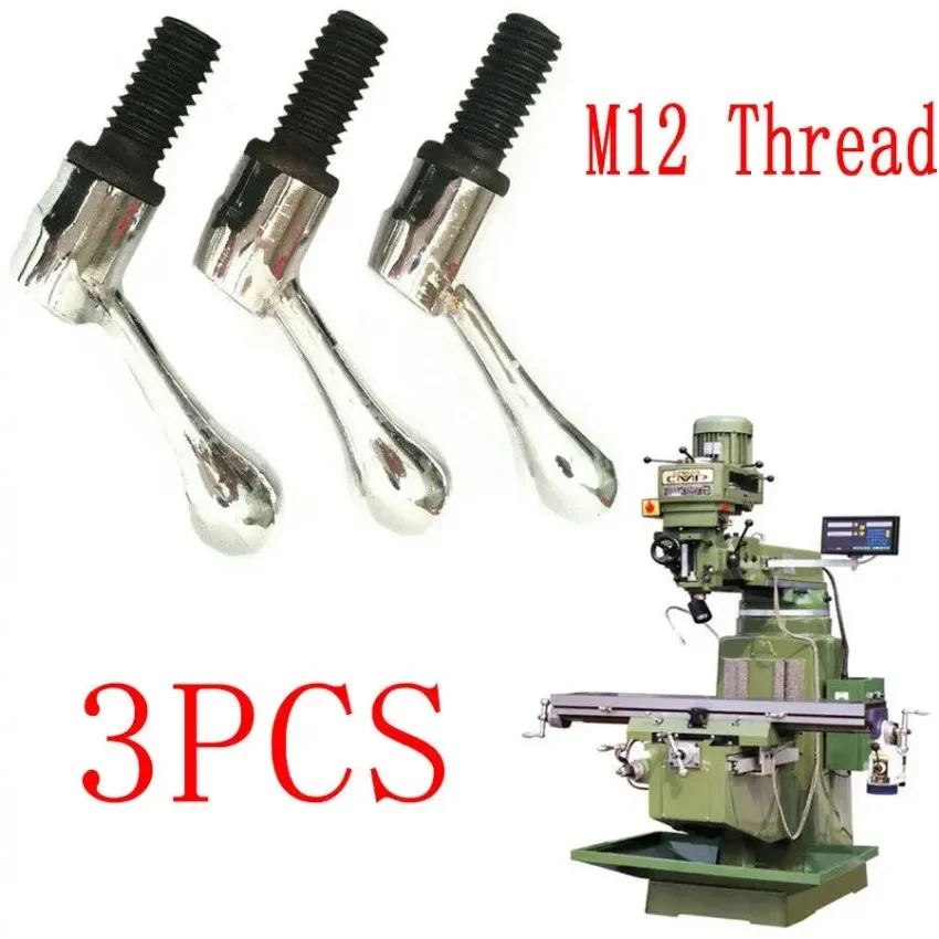 

3pcs NEW Part Head Milling Machine Table Lock Bolt Handle M12 Thread CNC Mills Mini Milling Machine Lathe Machine