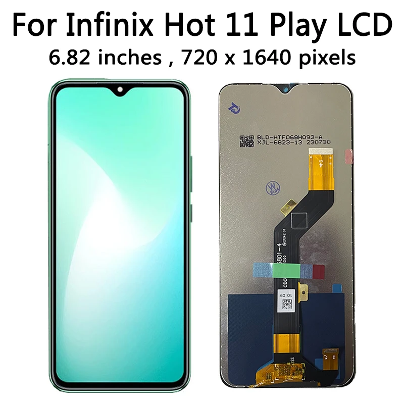 Hot11 Play Display Screen For Infinix Hot 11 Play X688 LCD Display Touch Screen Digitizer Assembly Hot 11Play Replacement