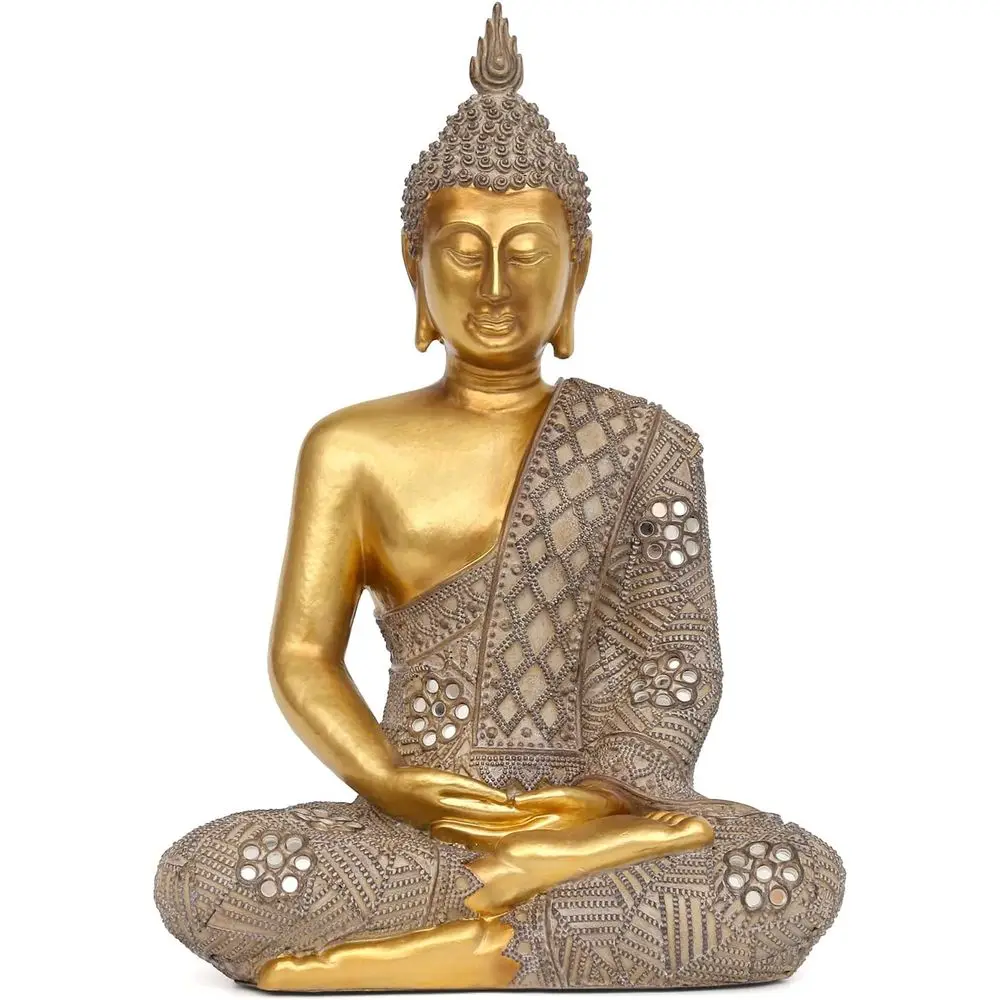 

Buddha Statue or Home Decor Gold 12.4”-Buddha Stator Zen Decor - Spiritual Décor-Buddha Decor or Living Room-Buda – Budda – Indo