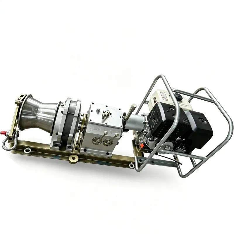 Construction of winch, cable drawing machine, tank machine, traction wire rope puller, underground laying, rapid installation