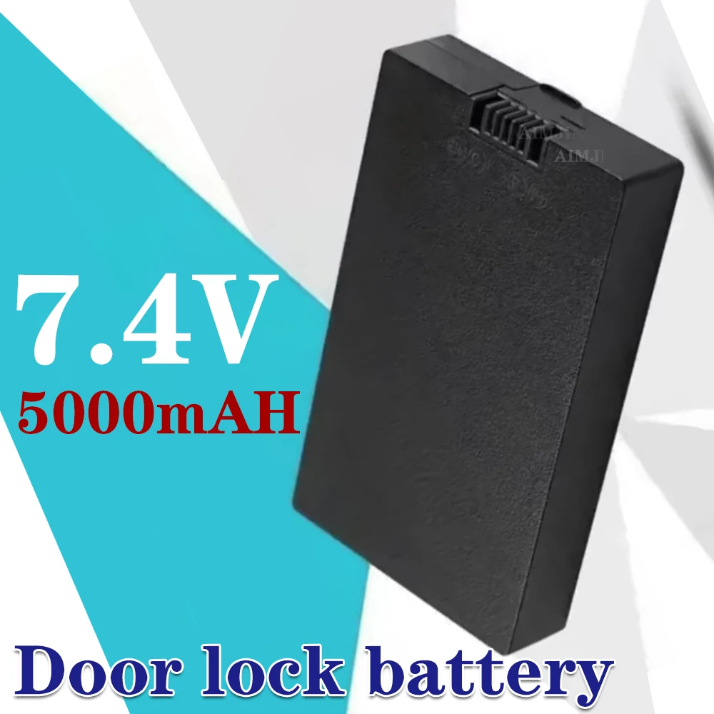 7.4V 5000mAh Smart Door Lock Battery Rechargeable Lithium Polymer For Password Lock Face Fingerprint Recognition Lock