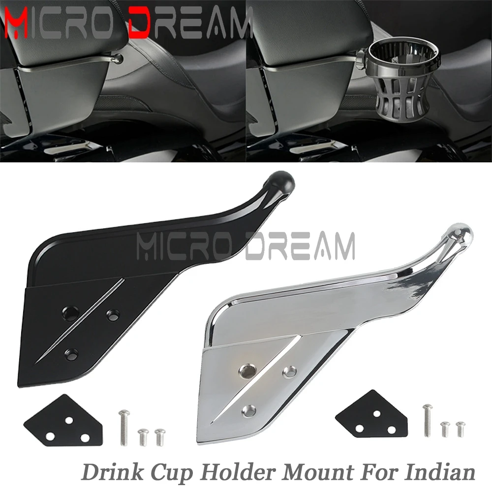 For Indian Roadmaster Pursuit Dark Horse Limited Elite 14-23 Motorcycle Passenger Drink Holders Left/Right Side Trunk Cup Stand