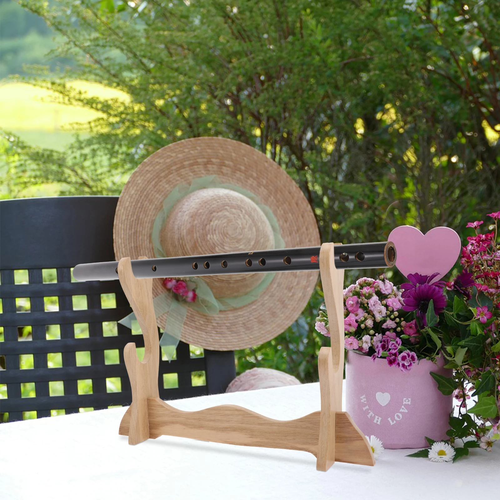 

Flute Storage Rack Stand Two-Tier Desktop Organizer Household Holder Swords Display Rack For Collection Storage