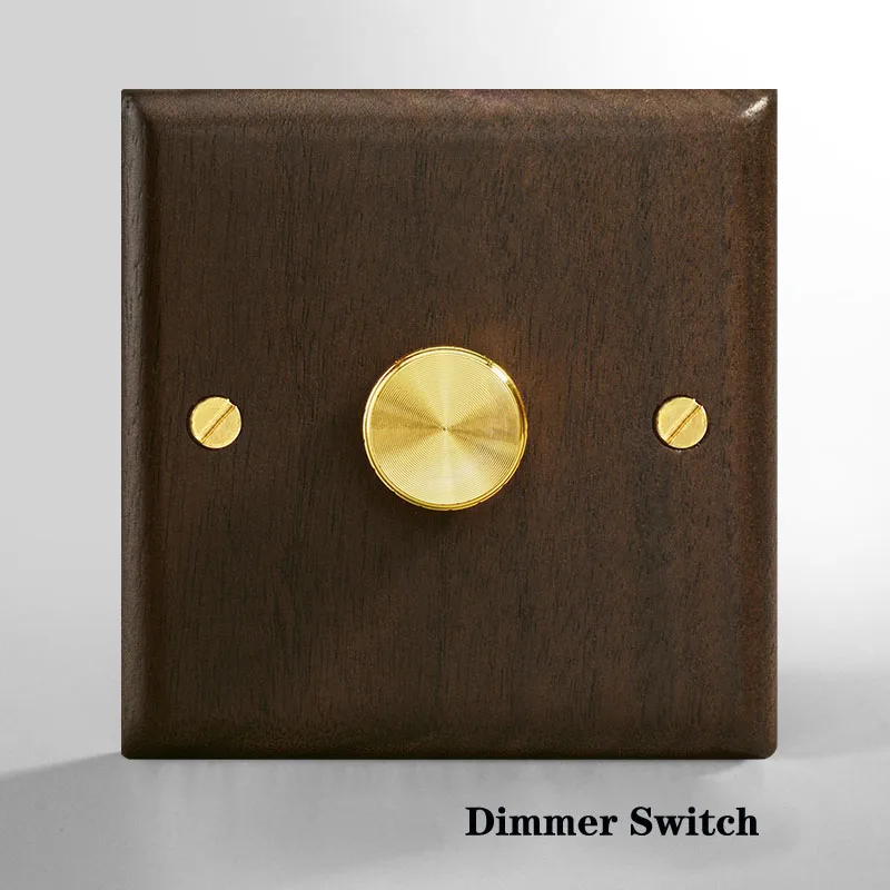 LED Dimmer Switch Electrical Light Brightness Regulator Antique Brass EU Standard with Claws