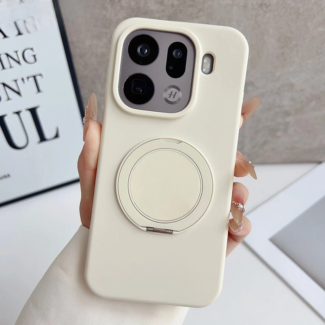 

For OPPO Find X 9 Pro Case Simple Magnetic Solid Color Liquid Silicone Skin-friendly Anti-slip Cover Shockproof Bumper Funda