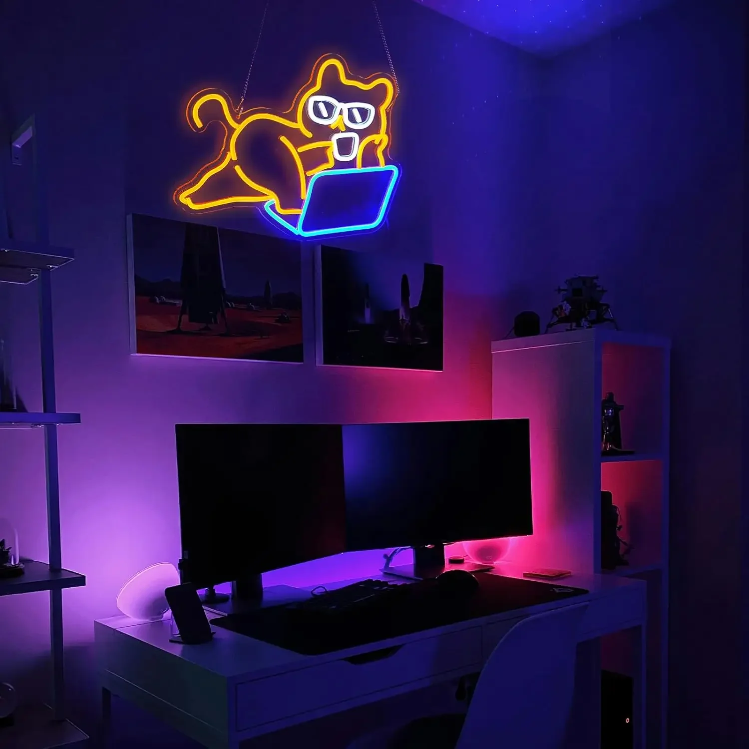 Letrero de luz de neón con ordenador para decoración de pared, luz de neón LED L para fiesta, Club, Bar, Hotel, restaurante, decoración de habitación, regalo de cumpleaños