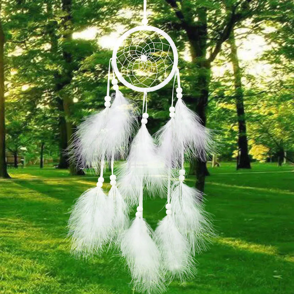 Dream Catcher Wind Chimes Thread Handmade Feather Wall Hanging Decor Pendant Car Home Decoration Substance Hunter