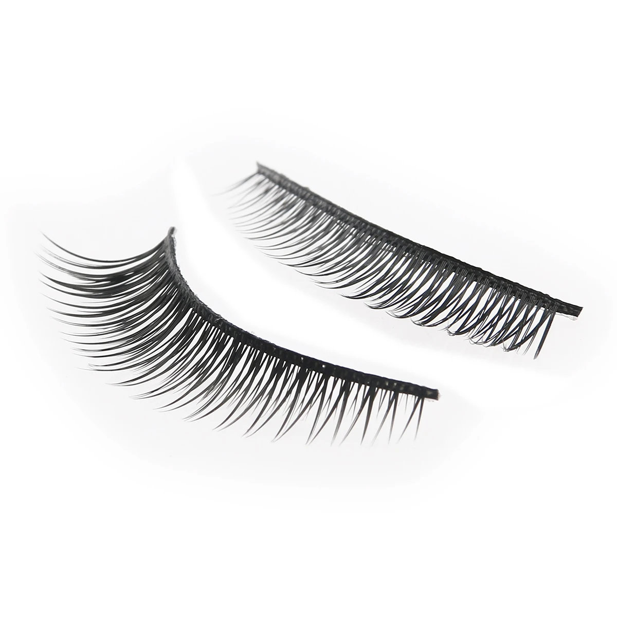 Pestañas postizas naturales largas hechas a mano, volumen, efecto rizado grueso, pestañas reutilizables negras para ojos brillantes