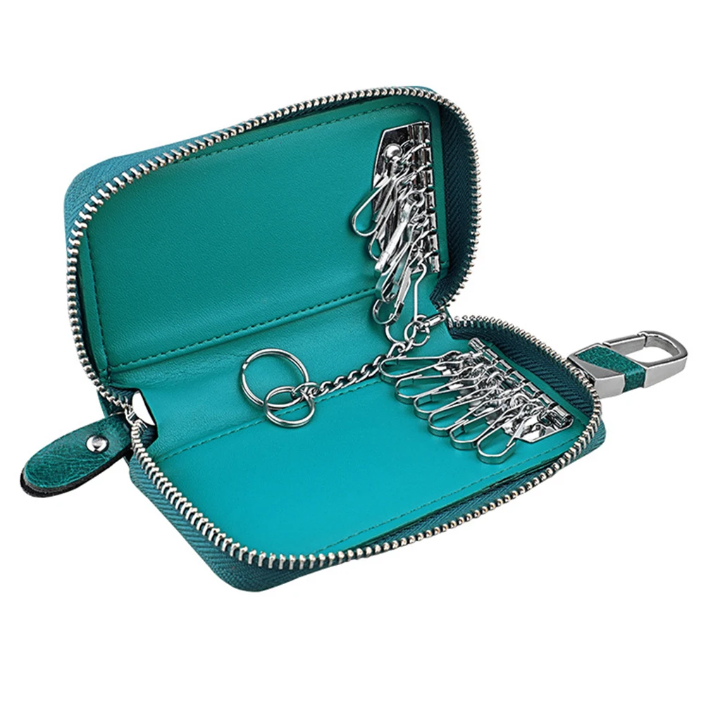 

Car Key Pouch Stylish Durable Zipper Holder Hanging Waist Storage Bag for Men Blue Car Key Bag