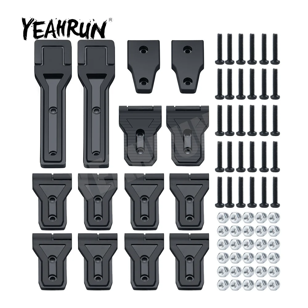 YEAHRUN-Kit de bisagra de carrocería de 14 piezas, accesorios de piezas de modelo de camión, Axial SCX6 AXI05000 JLU JEEP Wrangler 1/6 RC ROCK Crawler