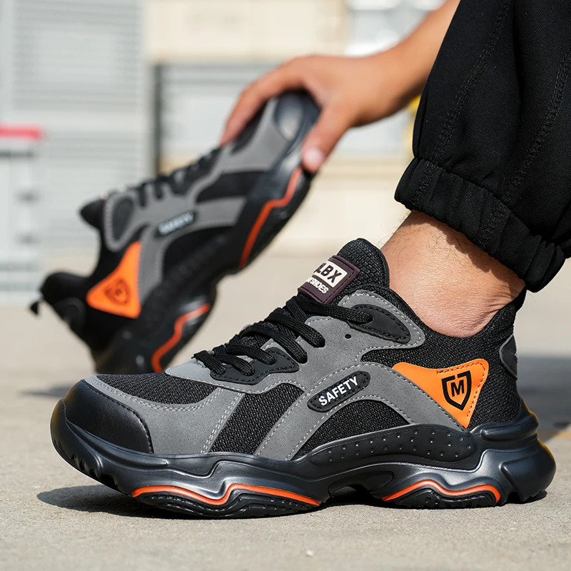 أحذية أمان مريحة من الصلب لأصابع القدم أحذية عمل خفيفة الوزن للرجال أحذية غير قابلة للانزلاق مضادة للسحق ومضادة للثقب أحذية غير قابلة للتدمير #6