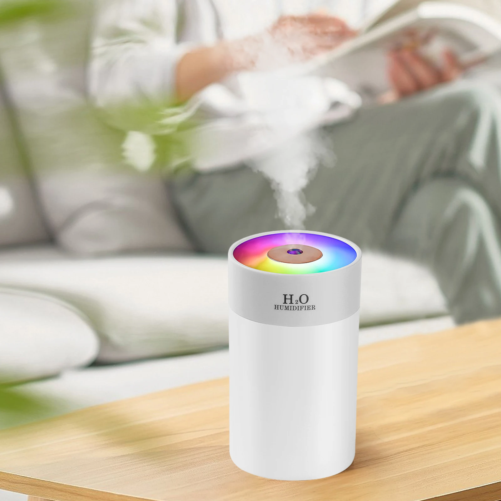 휴대용 미니 가습기 에센셜 오일 디퓨저, USB 소형 음소거 미스트 가습기, 침실 사무실 베이비 룸 요가 장식