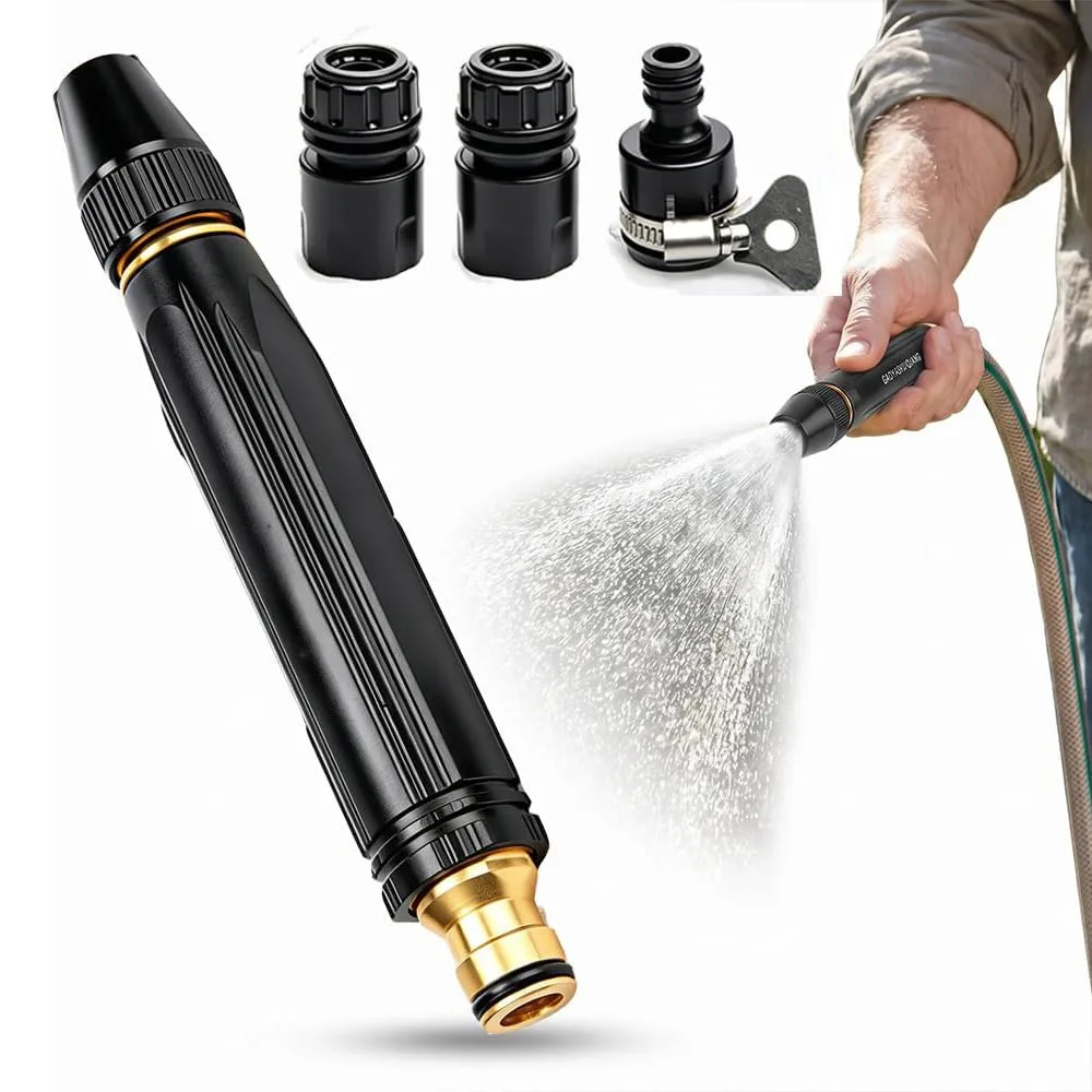 High Pressure Power Washer Nozzle ,Power Jet Water with Three Spray Modes, Multi Function Watering Sprayer for Cleaning Yard Car