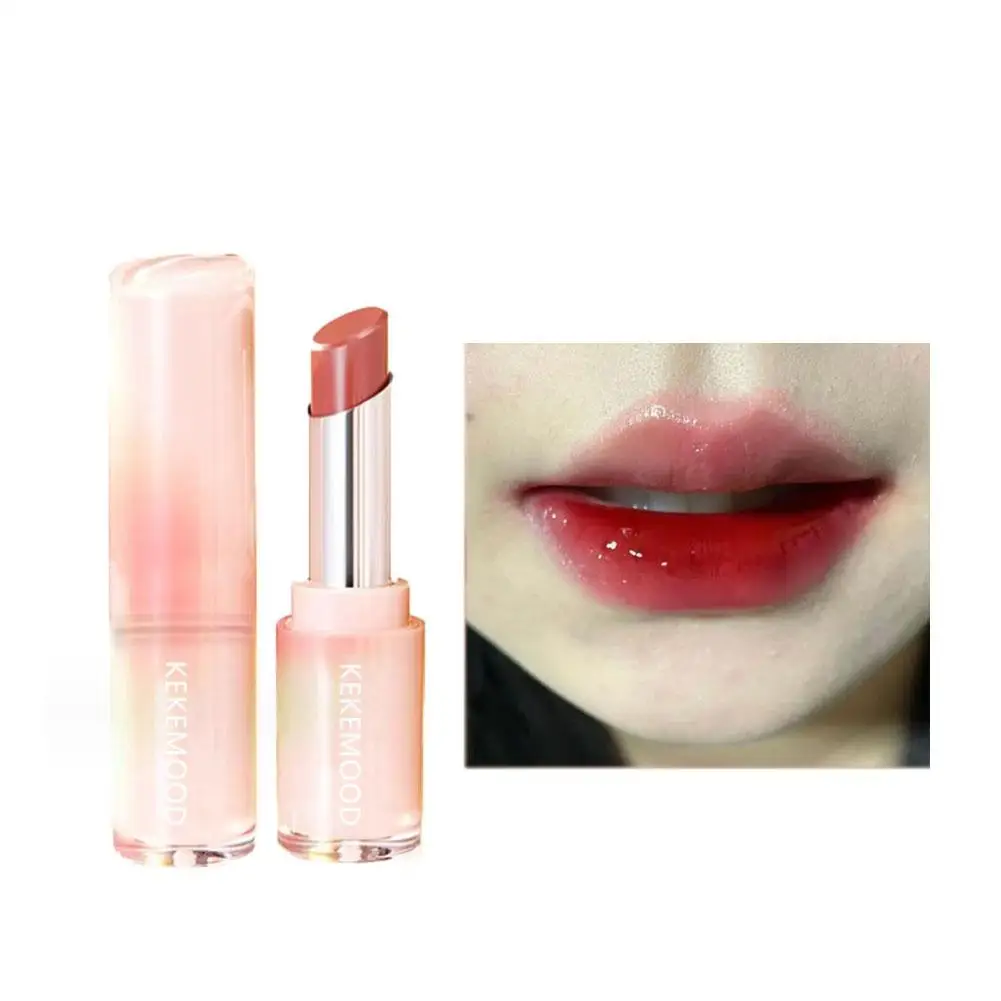 Gelee Lippenstift für Kekemood feuchtigkeit spendenden Spiegel Wasser Licht festen Lip gloss Glas Tee rotbraun Lippen glasur Tönung Make-up Kosmetik