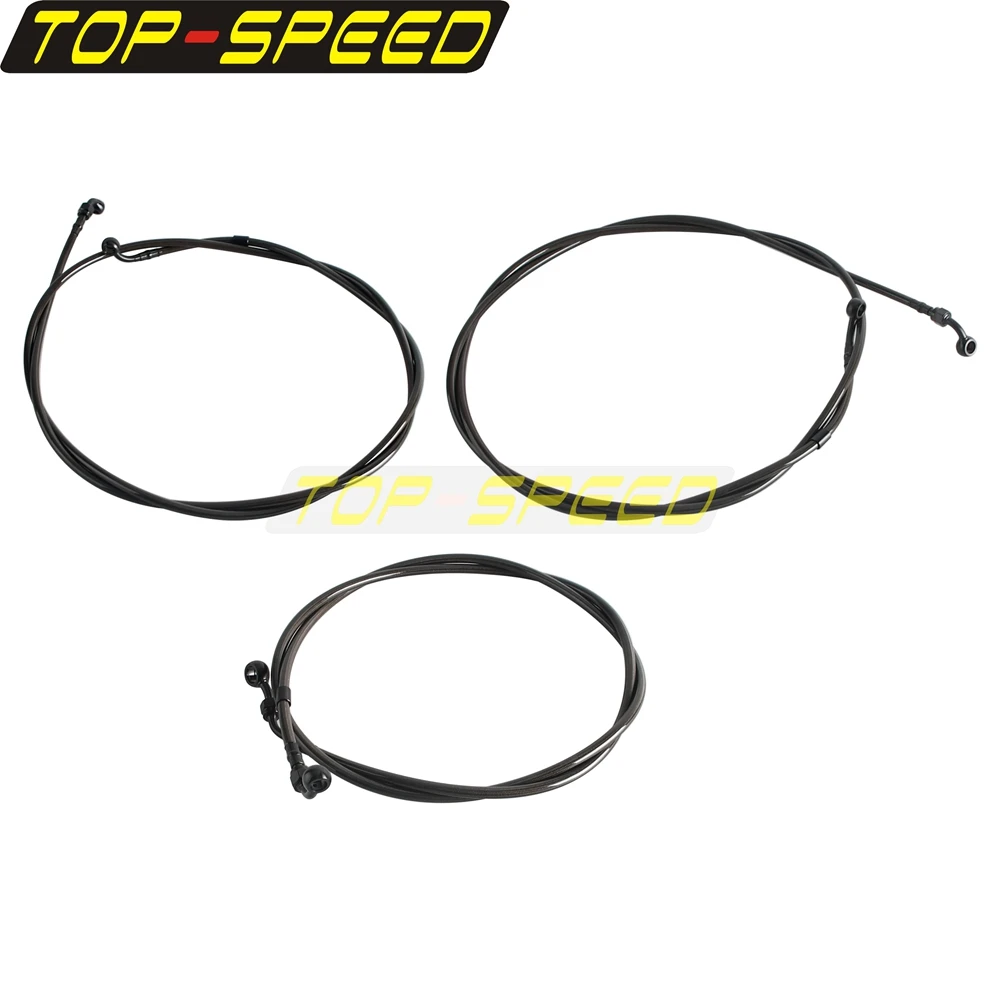 Replacement Upper Lower Stainless Braided Complete Brake Line kit For Harley Road Glide Limited Special Ultra CVO FLTRXS FLTRKSE