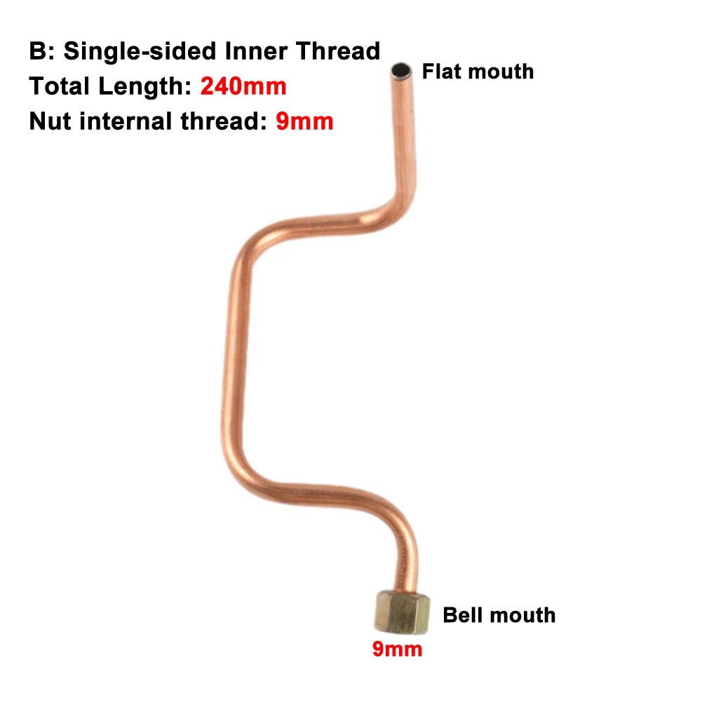 Copper-plated Aluminum Hose Air Compressor Exhaust Tube Difficult-to-access Areas Sturdy Material For Inflating Tires