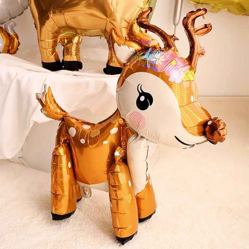 1Pcs Animal Theme Foil Balloon Deer Rabbit Squirrel Safari Party Decor Adult Kids Birthday Party Decoration Supplies