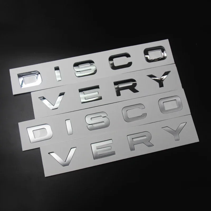 3D ABS Logo Discovery Emblem Letters Car Front Bonnet Logo Badge For Land Rover Discovery Sport Sticker 2 3 4 5 Accessories