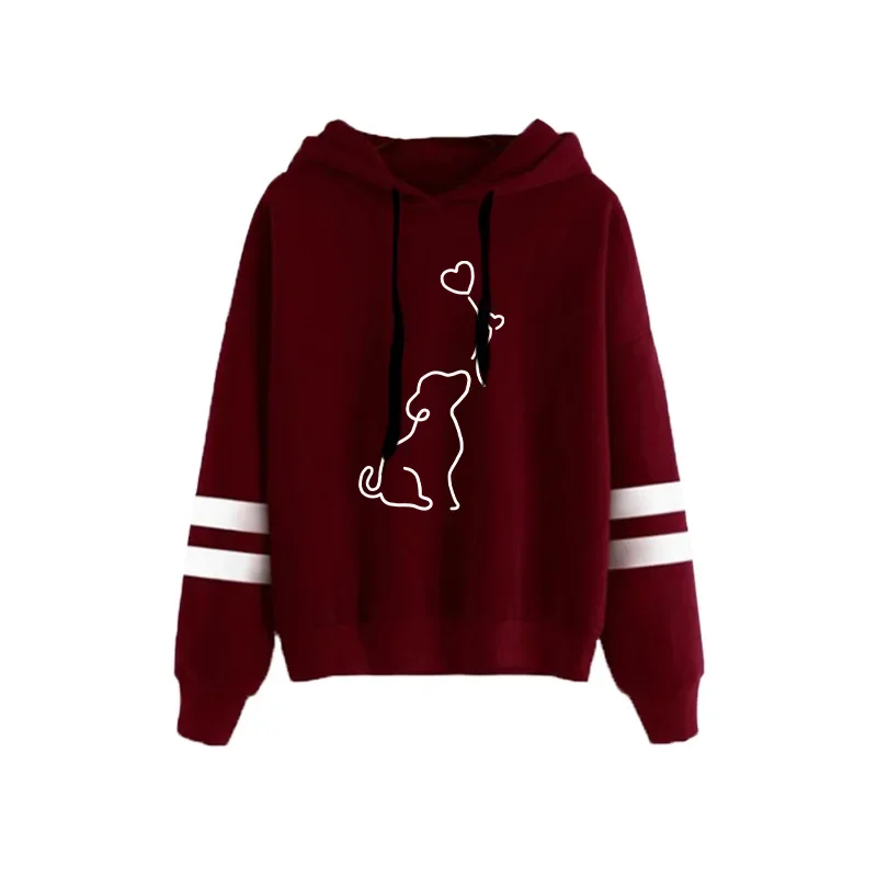 2026 Bestseller Damen-Trainingsanzug mit Kapuzenpullover, Schwarze Jogginghose, Urban Casual Mode Sportbekleidung, Niedliches Muster Hoodie-Jogger-Set – Detail 12